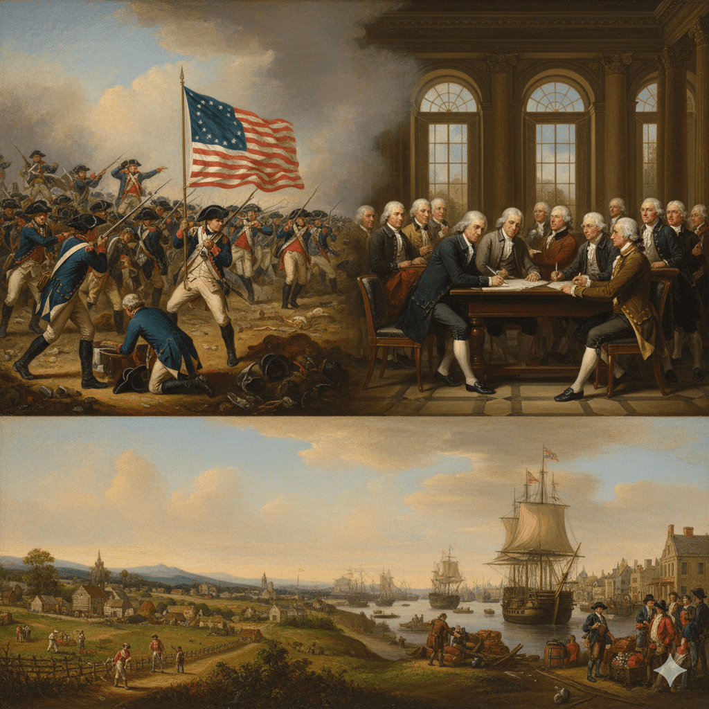 अमेरिका: स्वतंत्रता संग्राम से संविधान तक (America's Revolution) 1 अमेरिकी स्वतंत्रता संग्राम, संविधान निर्माण, समाज और अर्थव्यवस्था