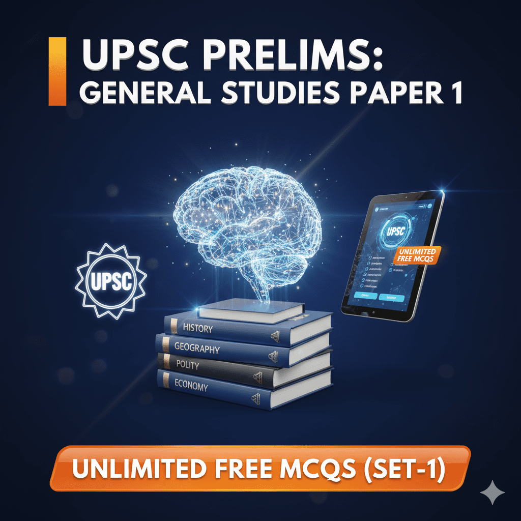 UPSC Prelims GS Paper 1 Unlimited Free MCQs (Set-1)