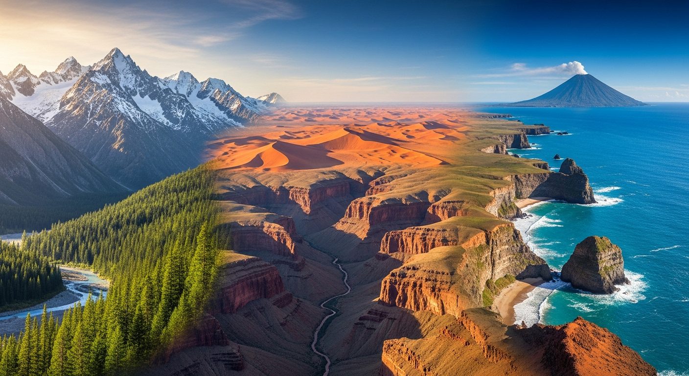 विश्व की प्रमुख भू-आकृतियाँ (World's Major Landforms) 1 विश्व की प्रमुख भू-आकृतियाँ (World's Major Landforms)