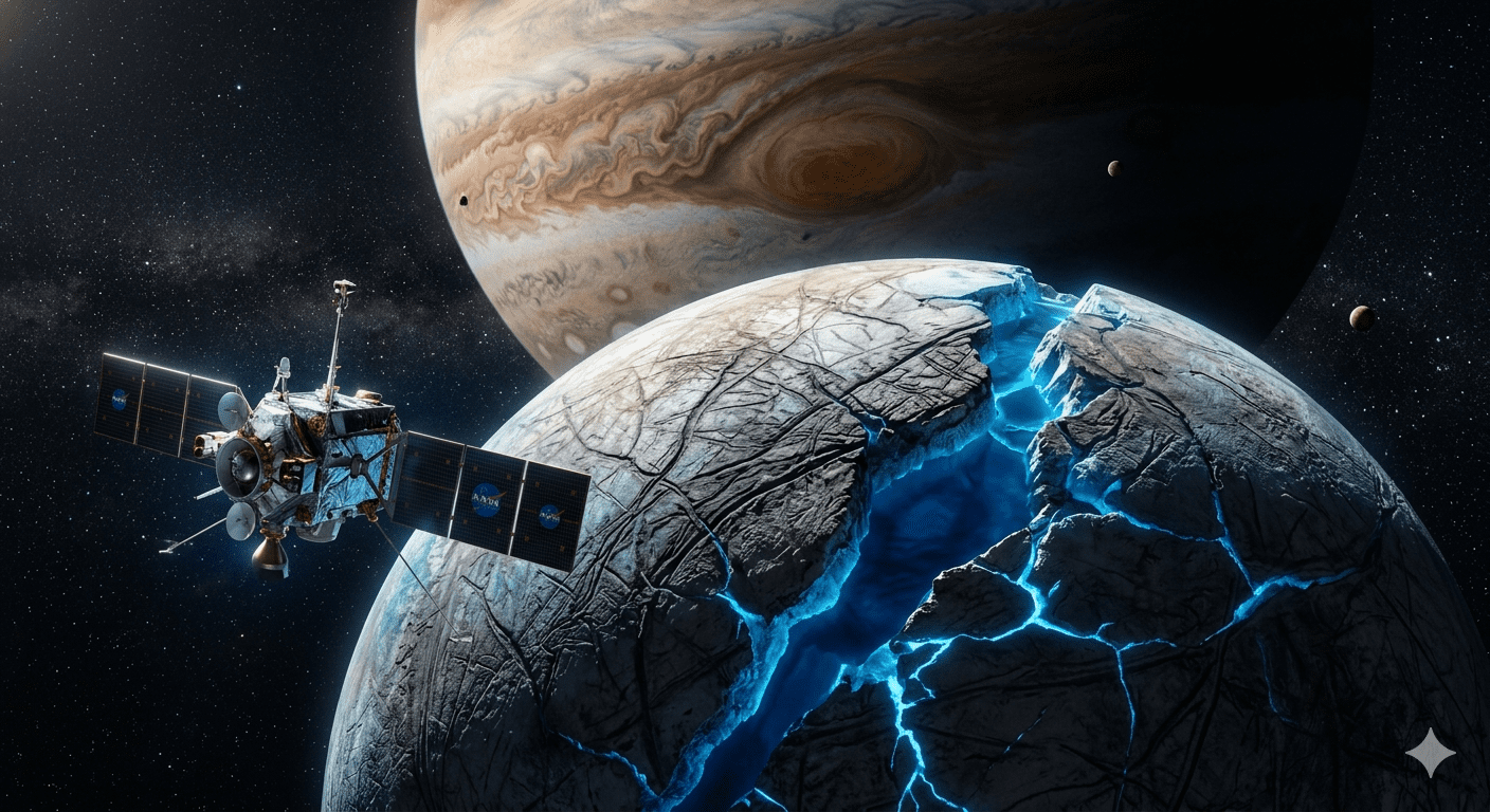 ब्रह्मांड में हम अकेले नहीं हैं! NASA को बृहस्पति के चाँद 'यूरोपा' पर मिले जीवन के सबसे पुख्ता सबूत 105 ब्रह्मांड में हम अकेले नहीं हैं! NASA को बृहस्पति के चाँद 'यूरोपा' पर मिले जीवन के सबसे पुख्ता सबूत, मच गया हड़कंप